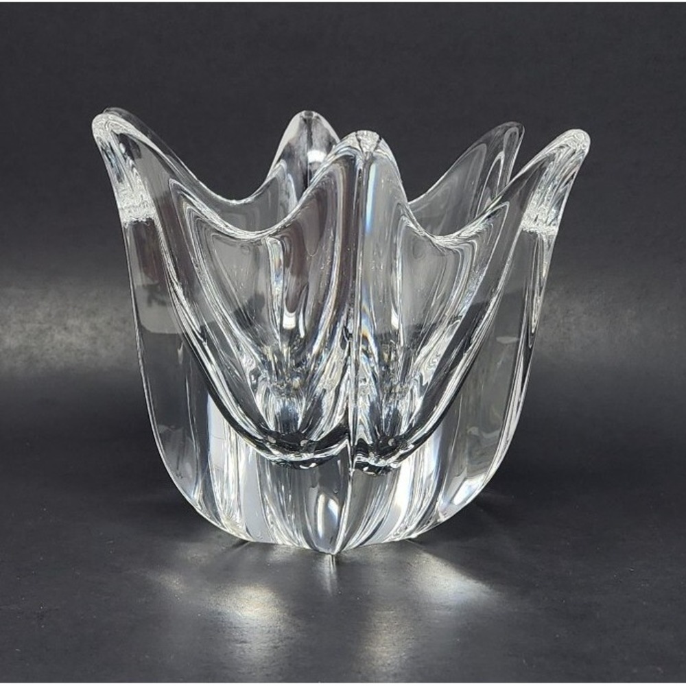 Vtg Orrefors Sweden Belle Tulip Crystal Bowl/Candy/Nut Dish 5"Tall Signed